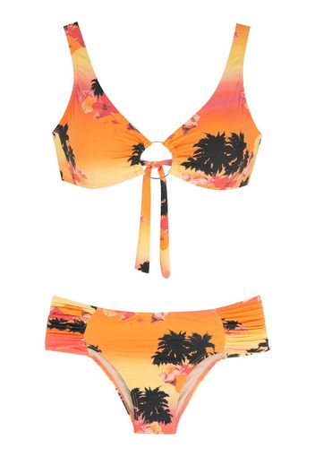 Amir Slama Set bikini con stampa - Arancione