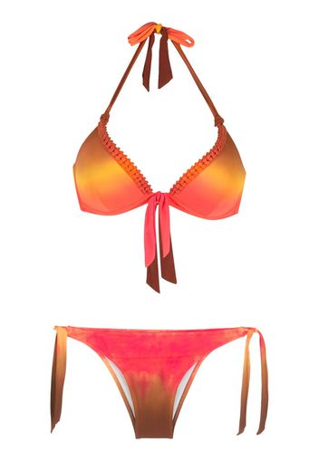 Amir Slama Set bikini con fantasia tie-dye - Multicolore