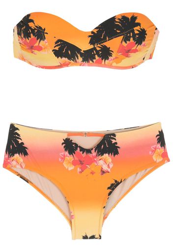 Amir Slama Set bikini con stampa - Arancione