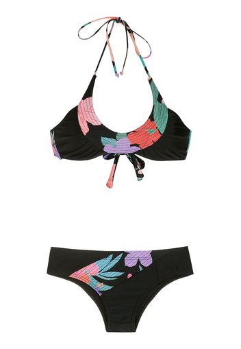 Amir Slama Set bikini con stampa - Nero