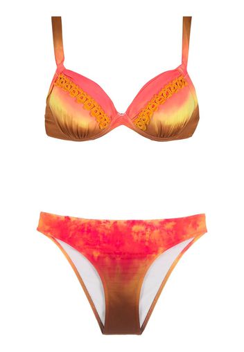 Amir Slama Set bikini con fantasia tie dye - Multicolore