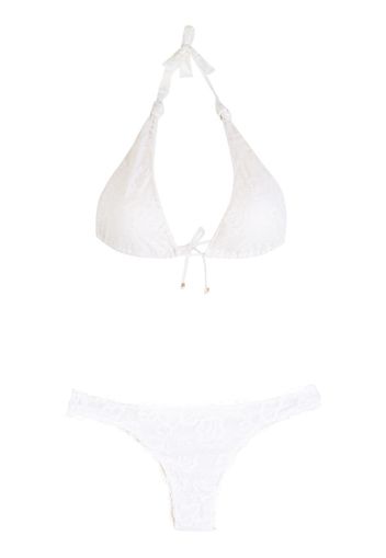 Amir Slama Bikini con pizzo - Bianco