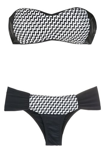 Amir Slama Bikini senza spalline - Nero