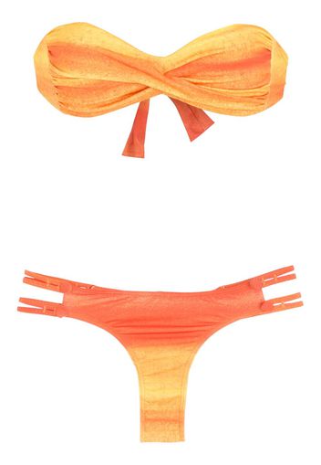 Amir Slama Bikini a righe - Arancione