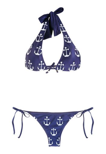 Amir Slama Bikini con stampa - Blu