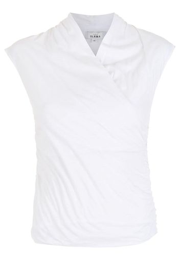 Amir Slama Blusa smanicata - Bianco