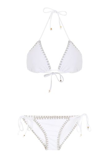 Amir Slama Set bikini con dettaglio cuciture - Bianco