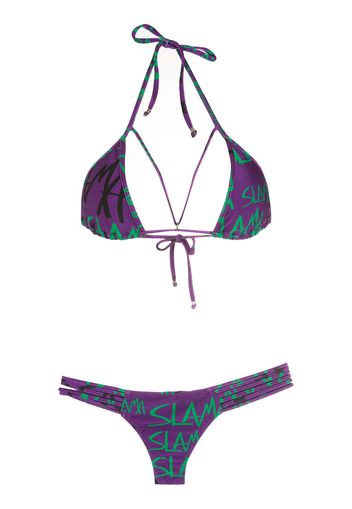 Amir Slama Bikini con stampa - Viola