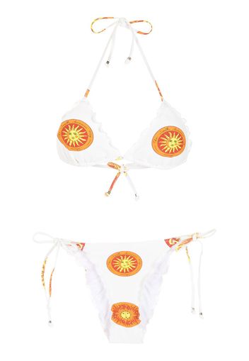 Amir Slama Bikini con stampa - Bianco