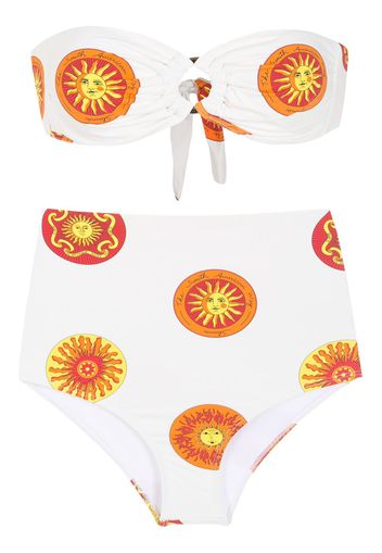 Amir Slama Bikini con stampa - Bianco