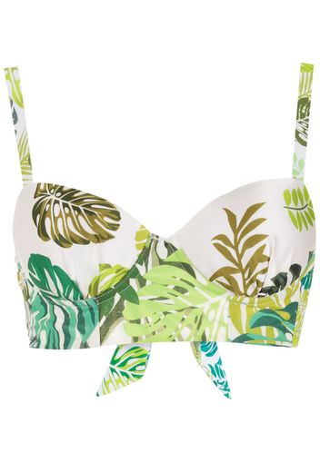 Amir Slama Top bikini con stampa - Verde