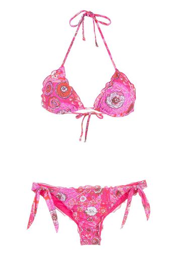 Amir Slama Bikini a fiori - Rosa