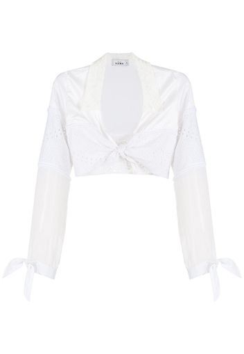 Amir Slama Camicia crop - Bianco