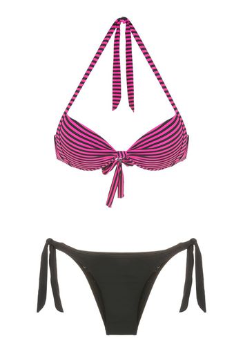 Amir Slama Set bikini con scollo all'americana - Rosa