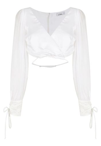 Amir Slama Blusa crop - Bianco