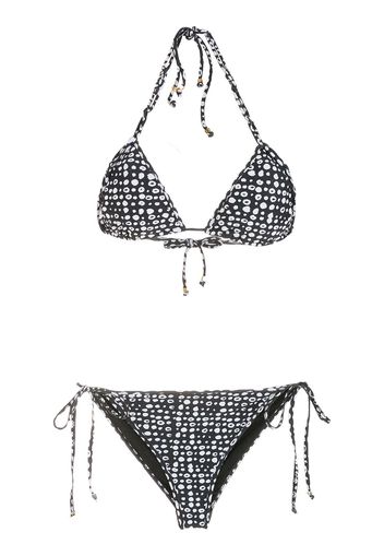 Amir Slama Set bikini a pois - Nero