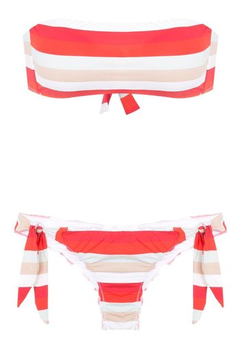 Amir Slama Set bikini a righe - Rosso