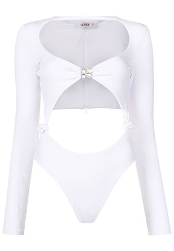 Amir Slama Costume intero con dettaglio cut-out - Bianco