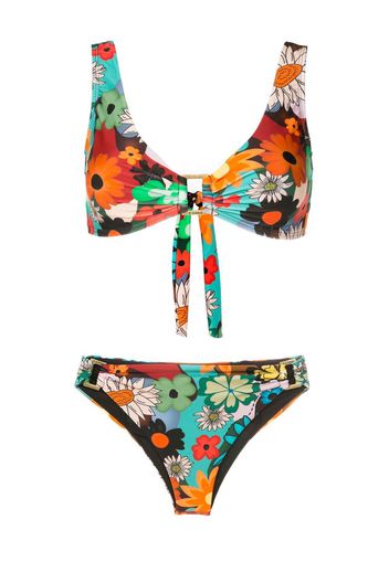 Amir Slama Set bikini a fiori - Multicolore