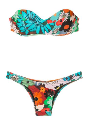 Amir Slama Set bikini a fiori - Multicolore