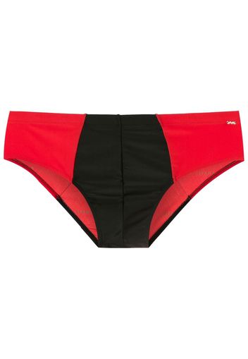 Amir Slama Costume da bagno bicolore - Rosso