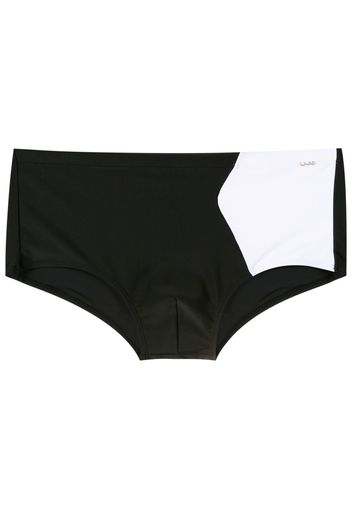 Amir Slama Costume da bagno bicolore - Nero