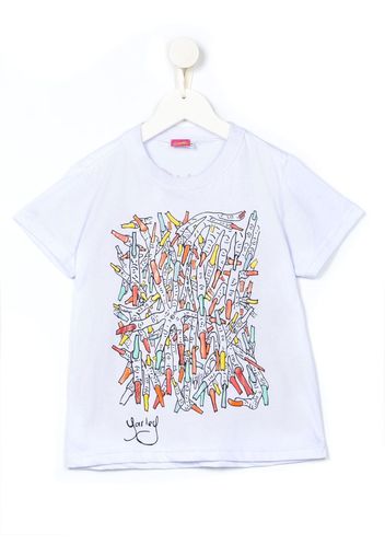 Amir Slama T-shirt con stampa grafica - Bianco