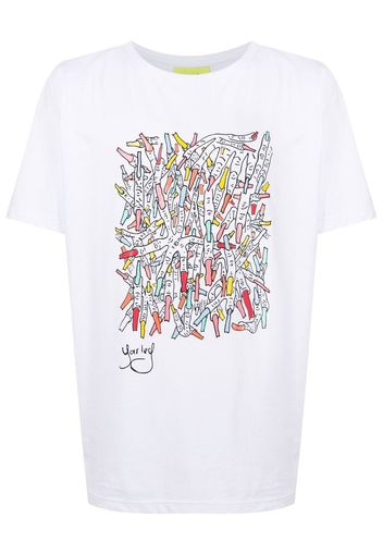 Amir Slama T-shirt con stampa - Bianco