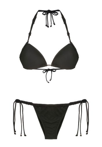 Amir Slama Slip bikini macramé - Nero