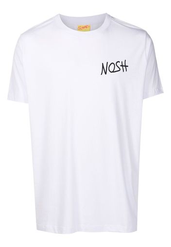 Amir Slama T-shirt Nosh con stampa - Bianco