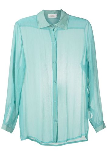 Amir Slama Camicia semi trasparente - Blu