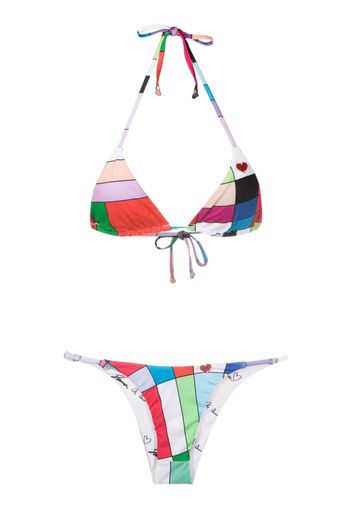 Amir Slama Set bikini con stampa - Multicolore