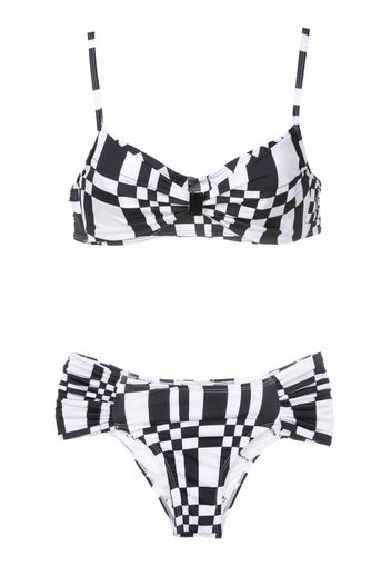 Amir Slama Set bikini con stampa - Nero