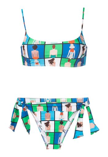 Amir Slama Set bikini con stampa - Multicolore