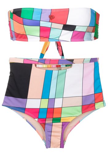 Amir Slama Set bikini con stampa - Multicolore