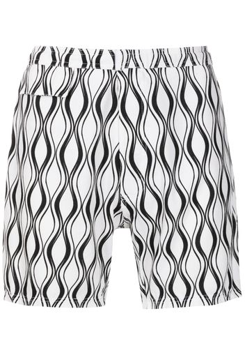 Amir Slama two-tone print shorts - Bianco