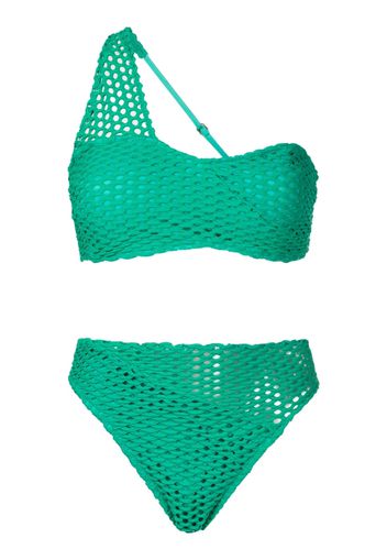 Amir Slama one-shoulder high-waist bikini - Verde