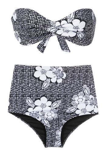 Amir Slama Bikini a fiori - Nero