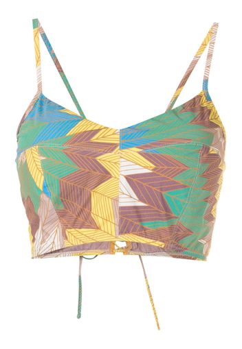 Amir Slama Top crop con stampa - Multicolore