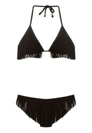 fringed halterneck bikini set