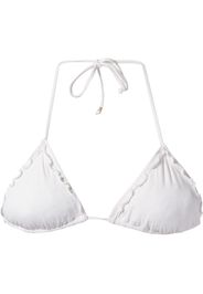 ruffled trim triangle bikini top