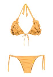 Amir Slama embroidered bikini set - Giallo