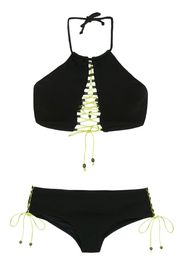 Top bikini con lacci