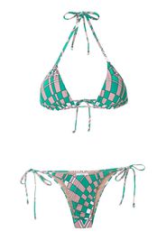 geometric print bikini set