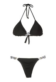 rope trim bikini set