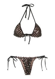 Set bikini a triangolo con paillettes