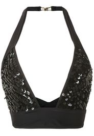 sequinned biquini top