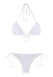 Amir Slama Bikini con ruches - Bianco