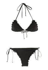 Amir Slama Bikini con ruches - Nero