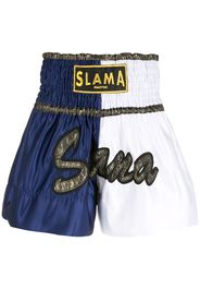 Amir Slama Shorts Luta con ricamo - Bianco